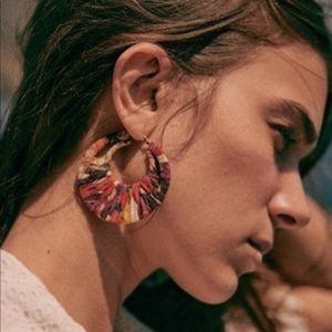 Sezane Armany hoop earrings - Terre colour